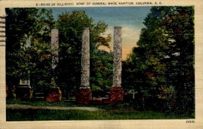 Ruins of Millwood - Columbia, South Carolina SC Postcard