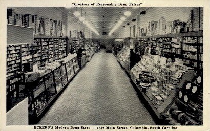 Eckerd's Modern Drug Store - Columbia, South Carolina SC Postcard