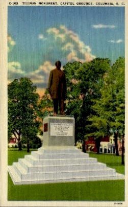 Tillman Monument, Capitol Grounds - Columbia, South Carolina SC Postcard