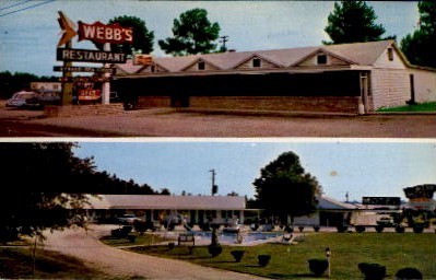Webb's Motel and Restaurant - Dillon, South Carolina SC Postcard