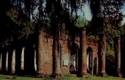 Ruins of Sheldon Church - Beaufort County, South Carolina SC Postcard