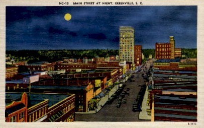 Main Street - Greenville, South Carolina SC Postcard