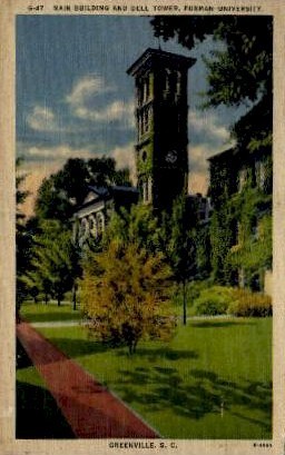 Main Building and Bell Tower - Greenville, South Carolina SC Postcard
