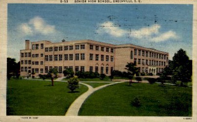 Senior High School - Greenville, South Carolina SC Postcard