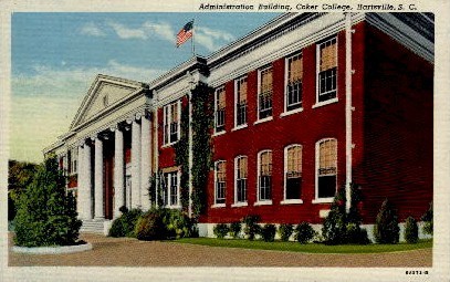 Administration Building, Coker College - Hartsville, South Carolina SC Postcard