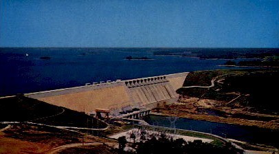 Hartwell Dam and Resevoir - Hartsville, South Carolina SC Postcard