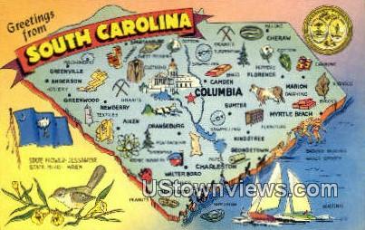 Greetings from South Carolina Postcard