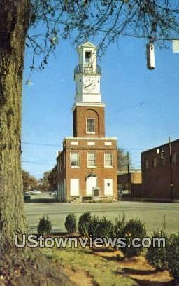 Oldest Continuously Running Town Clock - Winnsboro, South Carolina SC Postcard