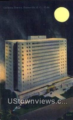 Calhoun Towers - Greenville, South Carolina SC Postcard
