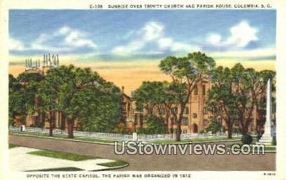 Trinity Church, Parish House - Columbia, South Carolina SC Postcard
