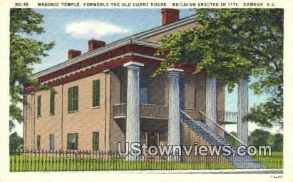 Masonic Temple, Formerly Old Court House - Camden, South Carolina SC Postcard