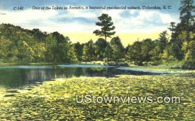 Lakes in Arcadia - Columbia, South Carolina SC Postcard