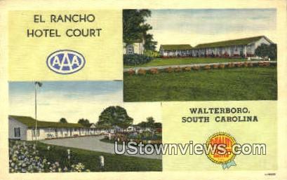 El Rancho Hotel Court - Walterboro, South Carolina SC Postcard