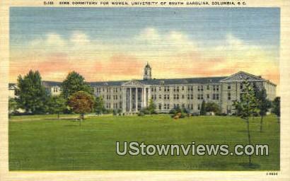 Sims Dorm, University of SC - Columbia, South Carolina SC Postcard