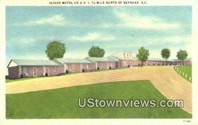 Oliver Motel - Bethune, South Carolina SC Postcard
