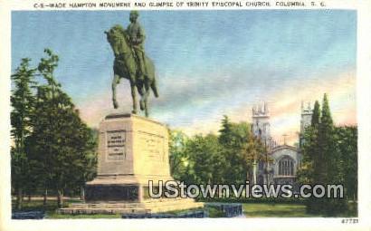Wade Hampton Monument - Columbia, South Carolina SC Postcard
