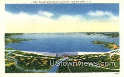 Saluda Dam, Lake Murray - Columbia, South Carolina SC Postcard