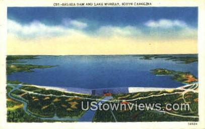 Saluda Dam, Lake Murray - South Carolina SC Postcard