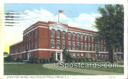 Girls' High School - Sumter, South Carolina SC Postcard