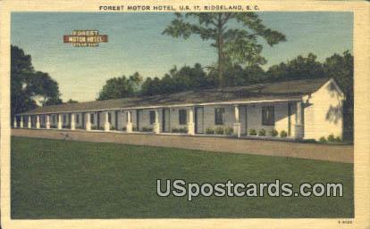Forest Motor Hotel - Ridgeland, South Carolina SC Postcard