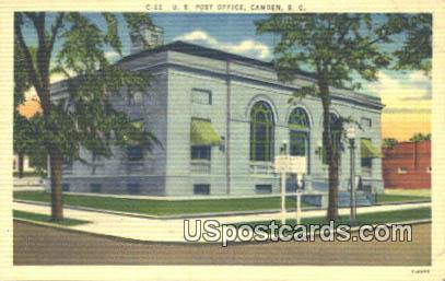 US Post Office - Camden, South Carolina SC Postcard