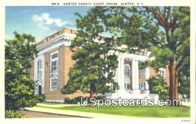 Sumter County Court House - South Carolina SC Postcard