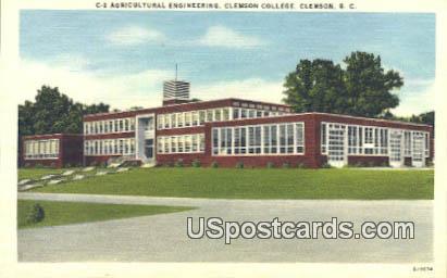 Agricultural Engineering, Clemson College - South Carolina SC Postcard