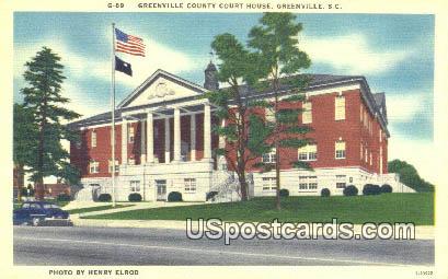 Greenville County Court House - South Carolina SC Postcard