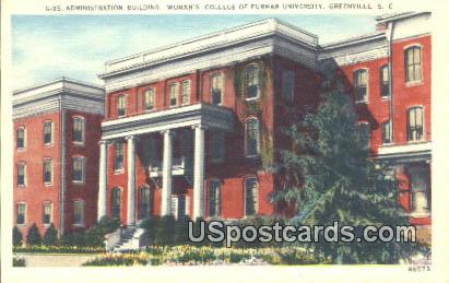 Woman's College of Furman University - Greenville, South Carolina SC Postcard