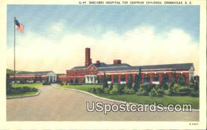 Shriners Hospital for Crippled Children - Greenville, South Carolina SC Postcard