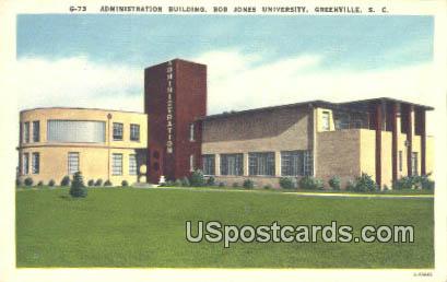 Administration Building, Bob Jones University - Greenville, South Carolina SC Postcard