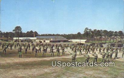 Bayonet Drill - Fort Jackson, South Carolina SC Postcard