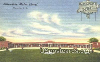 Allendale Motor Court - South Carolina SC Postcard