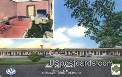 Bon Air Courts - Allendale, South Carolina SC Postcard