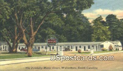 Friendly Motor Court - Walterboro, South Carolina SC Postcard