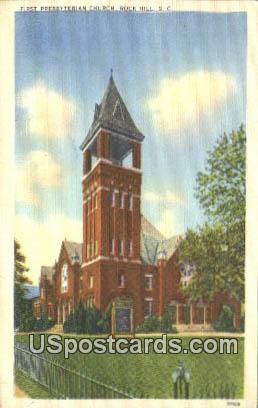 First Presbyterian Church - Rock Hill, South Carolina SC Postcard
