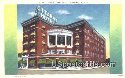 Ottaray Hotel - Greenville, South Carolina SC Postcard
