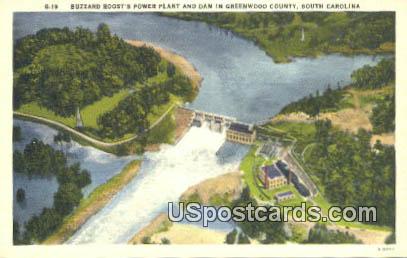 Buzzard Roost's Power Plant - Greenwood County, South Carolina SC Postcard