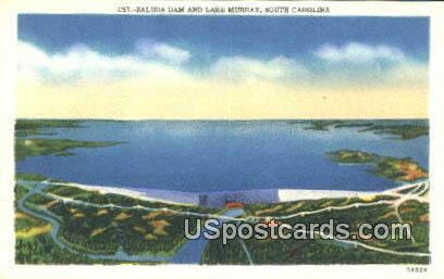 Saluda Dam - Lake Murray, South Carolina SC Postcard