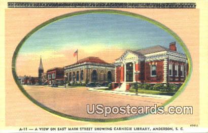 Carnegie Library - Anderson, South Carolina SC Postcard