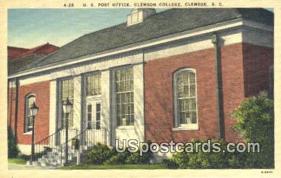 US Post Office - Clemson, South Carolina SC Postcard
