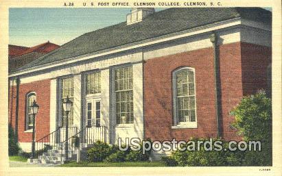 US Post Office - Clemson, South Carolina SC Postcard