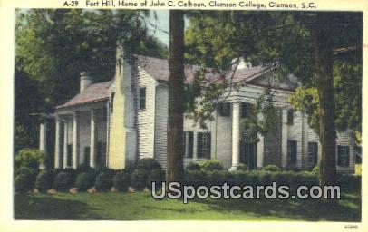 Fort Hill, Home of John C Calhoun - Clemson, South Carolina SC Postcard