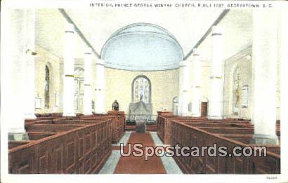 Prince George Winyah Church - Georgetown, South Carolina SC Postcard