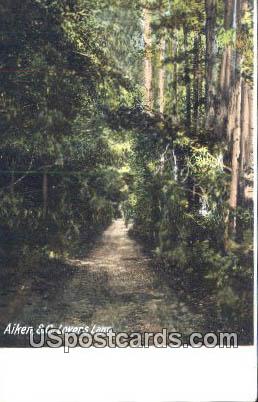Lovers Lane, Edistor River - Aiken, South Carolina SC Postcard