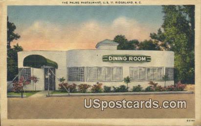 Palms Restaurant - Ridgeland, South Carolina SC Postcard