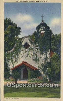 Catholic Church - Camden, South Carolina SC Postcard