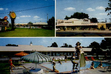 Clark's Motel and Restaurant - Santee, South Carolina SC Postcard