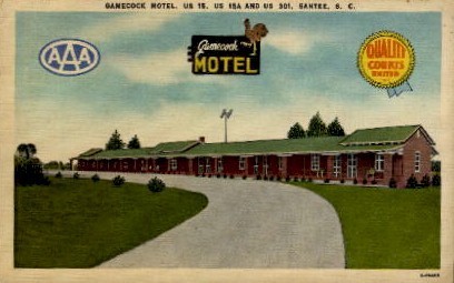Gamecock Motel - Santee, South Carolina SC Postcard