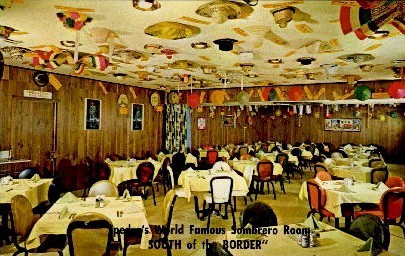 Pedro's World Famous Sombrero Room - South of the Border, South Carolina SC Postcard